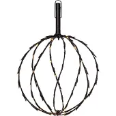 Star Trading LED-maapiikkivalo Sphere, Ø 30 cm, musta metalliparisto Sphere, Musta, Metalli, Moderni, valaisimet ulkokäyttöön