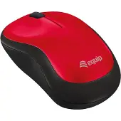 Equip 245113, Molempikätinen, Optinen, Langaton RF, 1200 DPI, Punainen