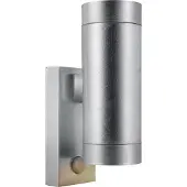 Nordlux Ulkoseinävalaisin Tin Maxi Double, himmennettävä, Alumiini/harmaa/sinkki, Metalli, Moderni