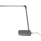 LINDBY Led pöytävalaisin Kuno , himmennettävä, Alumiini/harmaa/sinkki, Työhuone/toimisto, Synteettinen materiaali, Moderni