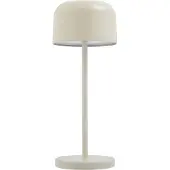LUCANDE LED-akku-pöytävalaisin Quill, beige, CCT, himmennettävä Quill ,, Kerma/meripihka, Alumiini, Moderni