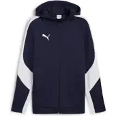 Puma Urheilullinen collegetakki 'teamEVOSTRIPE' sininen / valkoinen