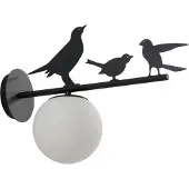LINDBY Ulkoseinävalaisin Lintu Bird , himmennettävä, Musta, Metalli, Kartano/rustiikki