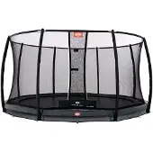 Berg Champion InGround Trampoline With Safety Net Deluxe AirFlow Pro 280 cm Harmaa