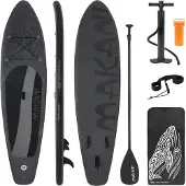 ECD-Germany Puhallettava Stand Up Paddle Board Makani, 320 x 82 x 15 cm, musta