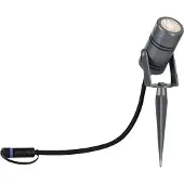 Paulmann Plug & Shine LED-maapiikkivalaisin Radon Radon, himmennettävä, Alumiini/harmaa/sinkki, Alumiini