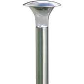 LINDBY Solar LED-maapiikkivalaisin Jolin, 66 cm, ruostumaton teräs JOLIN, Alumiini/harmaa/sinkki, Ruostumaton teräs, Moderni