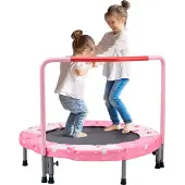 Vevor 36" lasten trampoliini, 3FT sisä- ja ulkokäyttöön tarkoitettu trampoliini, kokoontaitettava minitrampoliini kahvalla, reboundertrampoliini taaperoille, syntymäpäivälahja yli 3-vuotiaille lapsill