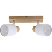 LINDBY Wanessa, 39cm, 2-valo, puu, valkoinen, E14 , himmennettävä, Vaalea puu, Olohuone/ruokailutila, Puu, Moderni