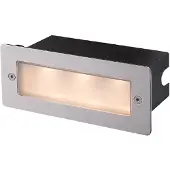 LUCANDE LED-seinäuppovalaisin Holly, 17 cm, ruostumaton teräs HOLLY, Alumiini/harmaa/sinkki, Ruostumaton teräs, Moderni,