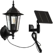 LINDBY LED-aurinkoseinävalaisin Sayata, musta, alumiini, lyhty Sayata, Musta, Alumiini, Moderni,