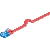 Pro LAN CAT 6A U/UTP flat - Punainen - 3m