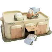 Dantoy Bio Garage With 3 Cars - Multi/patterned - 35X 16.5X 28CM