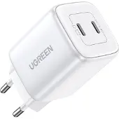 UGREEN CD294 GaN 2 x USB-C 45W QC PD - biała