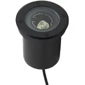 LINDBY upotettu lattiavalaisin Cliff, Ø 13 cm, pyöreä, musta Cliff , himmennettävä, Musta, Synteettinen materiaali, Moderni,
