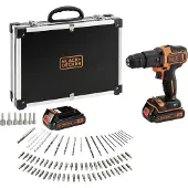 Black & Decker Pora/ruuvinväännin BDCHD18BAFC-QW; 18 V; 2x1,5 Ah akku