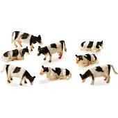Kids Globe Cows Black/White 8 pcs. 1:87