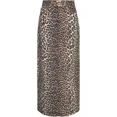 Ganni Jeans Skirt Leopard - Brown - 36