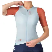 Castelli Corretto W -lyhythihainen pyöräilypaita winter sky/hot sauce naiset