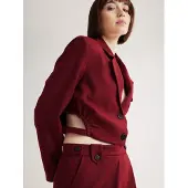 4TAILORS Bleiseri 'Tia' tummanpunainen
