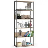 Akord Avohylly Industrial Loft 800 musta runko tammi Sonoma 80x32x192 cm