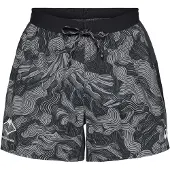 Asics Men's Fujitrail All Over Print 5in Shorts Performance Black/Carbon/Cream Urheilushortsit XL