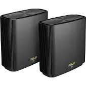 Asus ZenWiFi XT9, Tri-band AX7800 Wi-Fi 6 Mesh -järjestelmä, 802.11ax, 2 kpl, musta