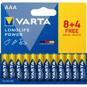 Varta 04903 121 772, Kertakäyttöinen akku, AAA, Alkali, 1,5 V, 12 kpl, 44,5 mm (04903121772)