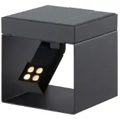 KLEWE LED-aurinkopuutarhavalaisin Alea antrasiitti 15 x 15cm IP65, Musta, Alumiini, Moderni, aurinkokennovalaisin