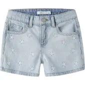 Name it Nkfbella Reg Dnm Shorts 3674-Be Noos - Blue - 164