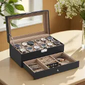 Hobby Hall Kellolaatikko, 32.5x11.5x19.5 cm, Ruskea
