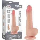 Lovetoy Sliding-Skin - realistinen tekopenis kiveksillä - 20 cm - nude