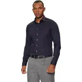 Calvin Klein Twill Easy Care Slim Shirt - Navy - 44