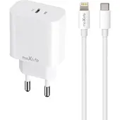 MaXlife iPhone Pikalaturi 20W + latauskaapeli USB-C Lightningiin