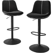 Vasagle 2 kpl. baarituolit selkänojalla, korkeussäädettävä 63-84 cm