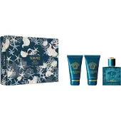 Versace Eros Lahjasetti miehille Eau de Toilette 50ml + Tuoksususuihkugeeli 50ml + Parranajon jälkeinen balsami 50ml