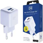 3MK Hyper GaN Charger 20W QC4+ biała