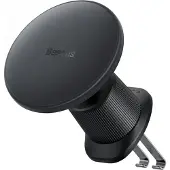 Baseus Car Charger Inductive 15W Holder CW01 for Air Vent, Black (C40141001111-00)