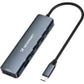 Wozinsky WHBC10Y4S Monitoiminen 6-in-1 USB-C-keskitin - harmaa