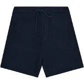 Knowledge cotton apparel Loose Knit Shorts - Navy - M