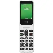 Doro Leva E30, taitettava matkapuhelin suurilla näppäimillä, 4G, punavalkoinen