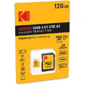 24.Se Kodak MicroSDXC 128 GB - UHS-I U1 Class 10 SD-sovittimen kanssa
