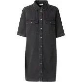 Noisy May Nmnew Signe S/S Denim Dress Vi001Bl Noos - Black - S
