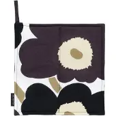 Marimekko Pieni Unikko patalappu 21,5x21,5 cm Valkoinen tummanharmaa beige