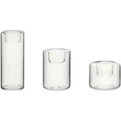Kosta Boda - Happy tuikkulyhdyt 6,8/10,5/15 cm 3-pack kirkas