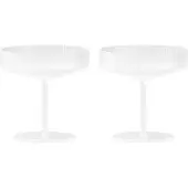 Ferm Living Ripple Samppanjalasit 2 kpl - Frosted
