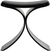 Gejst Luno Stool Black Oak/ Black Leather - Black - 45X48X28