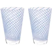 OYOY - Yuka Swirl Glass - Pack of 2 - Blue (L301056)