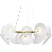 Nuura - Petalii 10 Kattokruunu White/Polished Brass Nuura