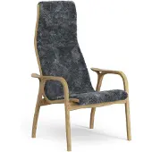 Swedese Lamino nojatuoli öljytty tammi/lampaannahka Charcoal (tummanharmaa)